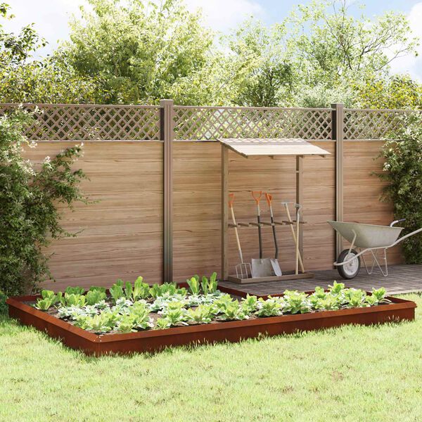 vidaXL Csiga ker&iacute;t&eacute;sek 16 pcs Rozsd&aacute;s Időj&aacute;r&aacute;s&aacute;ll&oacute; ac&eacute;l