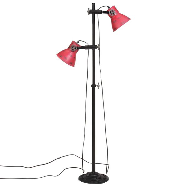 vidaXL kopott piros fali l&aacute;mpa 25 W 25x25x90/140 cm E27
