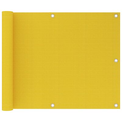 vidaXL sárga HDPE erkélytakaró 75 x 600 cm