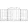 vidaXL 12 db íves horganyzott vas gabion kosár 200x30x80/100 cm