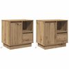 vidaXL &Eacute;jjeliszekr&eacute;ny 2 db Artisan t&ouml;lgy 50 x 34,5 x 50 cm Szerelt fa