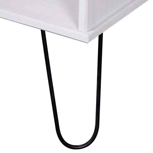 vidaXL New York fehér és világos faszínű tömör fenyőfa dohányzóasztal