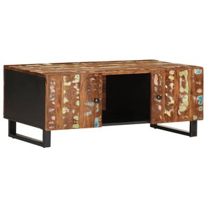 vidaXL t&ouml;m&ouml;r &uacute;jrahasznos&iacute;tott &eacute;s szerelt fa doh&aacute;nyz&oacute;asztal 100x54x40cm