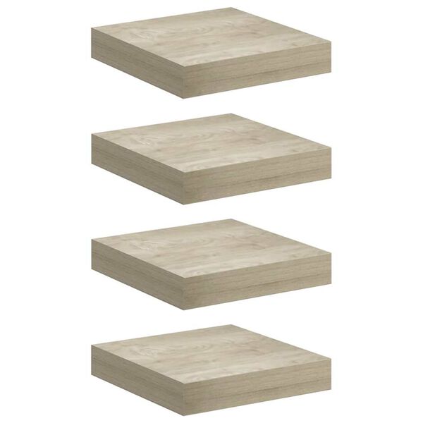 vidaXL 4 db t&ouml;lgysz&iacute;nű MDF lebegő fali polc 23 x 23,5 x 3,8 cm