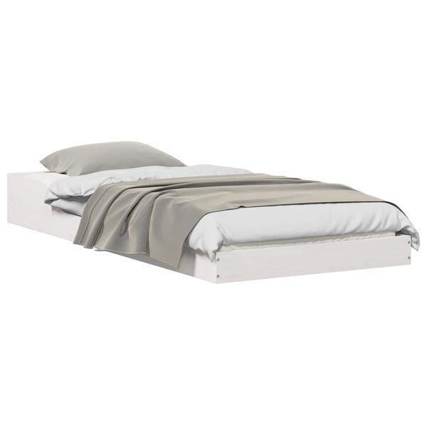 vidaXL &Aacute;gykeret Feh&eacute;r 80 x 210 cm T&ouml;m&ouml;r fenyőfa