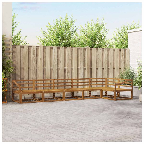 vidaXL K&uuml;lt&eacute;ri kanap&eacute; szett 6 pcs Term&eacute;szetes T&ouml;m&ouml;r Ak&aacute;cfa