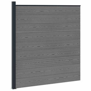 vidaXL Ker&iacute;t&eacute;s K&eacute;szlet 175 x 186 cm WPC &eacute;s Alum&iacute;nium Sz&uuml;rke