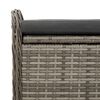 vidaXL sz&uuml;rke polyrattan t&aacute;rol&oacute;pad p&aacute;rn&aacute;val 80 x 51 x 52 cm