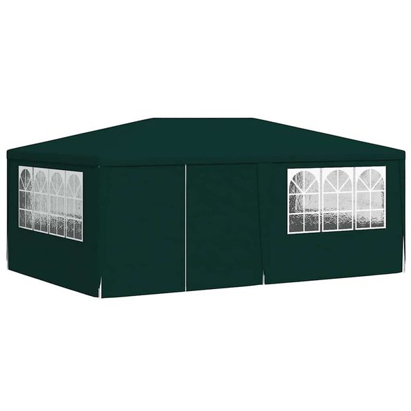 vidaXL zöld rendezvénysátor oldalfalakkal 4 x 6 m 90 g/m²