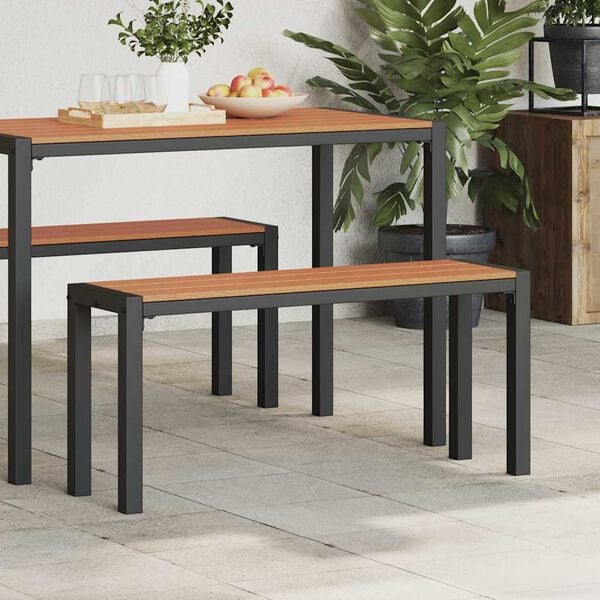 vidaXL Kerti pad Barna 100 x 28 x 45 cm Ac&eacute;l