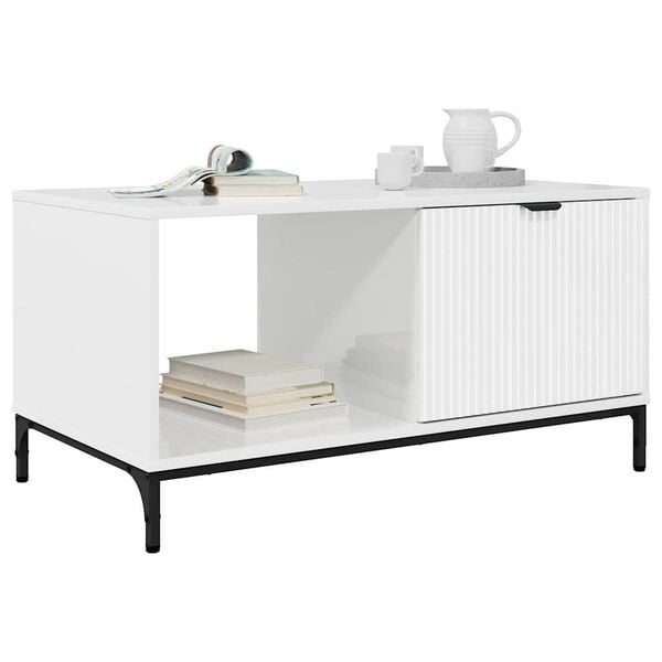 vidaXL Doh&aacute;nyz&oacute;asztal Magas F&eacute;nyű Feh&eacute;r 90 x 49 x 46 cm Faanyag