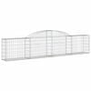 vidaXL 9 db íves horganyzott vas gabion kosár 300x30x60/80 cm