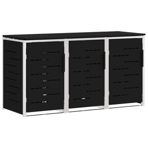 vidaXL Kerekes Hullad&eacute;kgyűjtő T&aacute;rol&aacute;s for 3 Bins 240L Fekete
