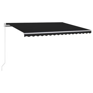 vidaXL antracitsz&uuml;rke sz&eacute;l&eacute;rz&eacute;kelős &eacute;s LED-es napellenző 350 x 250 cm