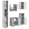 vidaXL F&uuml;rdőszoba b&uacute;tor szett ajt&oacute;val 5 pcs Beton Sz&uuml;rke Faanyag & F&eacute;m