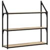 vidaXL 3 szintes sonoma t&ouml;lgy sz&iacute;nű szerelt fa fali polc 80x21x78,5 cm