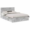 vidaXL T&aacute;rol&oacute;s &Aacute;gy fi&oacute;kkal Beton Sz&uuml;rke 135 x 190 cm Szerelt Fa