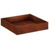 vidaXL Kerti cser&eacute;p Rozsd&aacute;s 80 x 80 x 20 cm Időj&aacute;r&aacute;s&aacute;ll&oacute; Ac&eacute;l