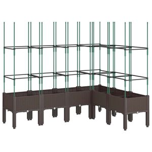 vidaXL barna polipropil&eacute;n r&aacute;csos kerti &uuml;ltetől&aacute;da 160 x 120 x 142,5 cm