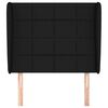 vidaXL fekete szövet fejtámla szárnyakkal 83 x 23 x 118/128 cm