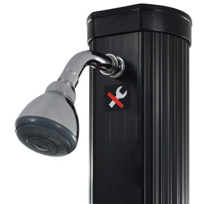 vidaXL fekete összecsukható napkollektoros zuhanyzó 214 cm 23 L