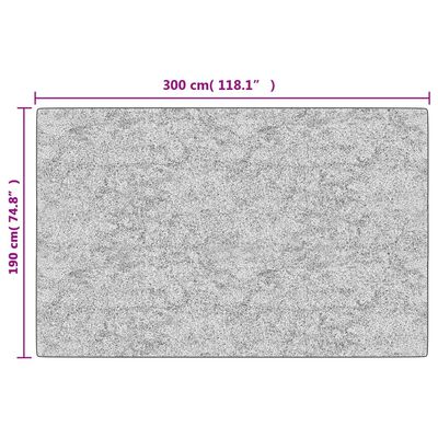 vidaXL fekete és fehér csúszásmentes mosható szőnyeg 190 x 300 cm