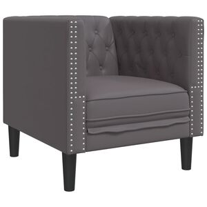 vidaXL sz&uuml;rke műbőr Chesterfield kanap&eacute;fotel