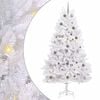 vidaXL Mű kar&aacute;csonyfa Feh&eacute;r 120 x 120 x 240 cm PVC &eacute;s f&eacute;m