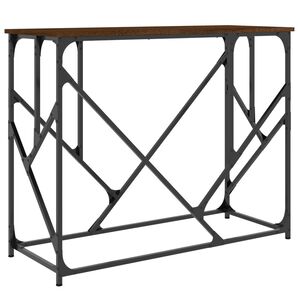 vidaXL barna t&ouml;lgysz&iacute;nű szerelt fa t&aacute;lal&oacute;asztal 100x40x80 cm