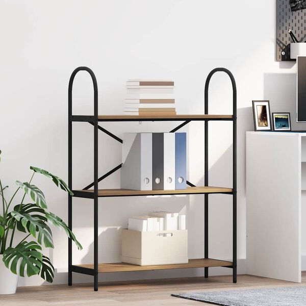 vidaXL K&ouml;nyvespolc Artisan t&ouml;lgy 80 x 30 x 109 cm Faanyag