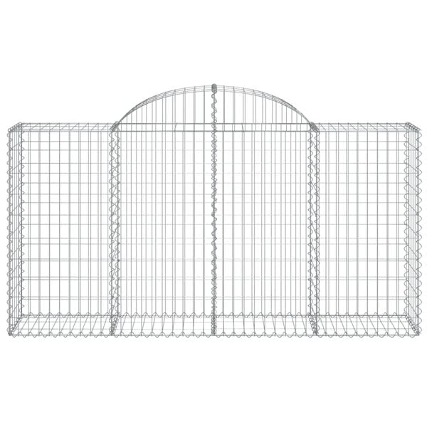 vidaXL 13 db íves horganyzott vas gabion kosár 200x50x100/120 cm