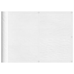 vidaXL feh&eacute;r 100% oxford poli&eacute;szter erk&eacute;lyparav&aacute;n 75 x 700 cm