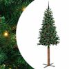 vidaXL Karcs&uacute; kar&aacute;csonyfa Z&ouml;ld 210 cm PVC &eacute;s t&ouml;m&ouml;r fenyőfa