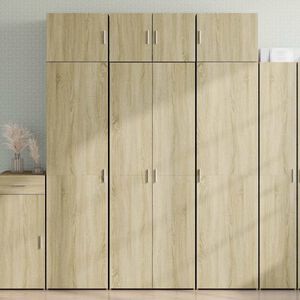 vidaXL sonoma t&ouml;lgy sz&iacute;nű szerelt fa magasszekr&eacute;ny 70 x 42,5 x 185 cm