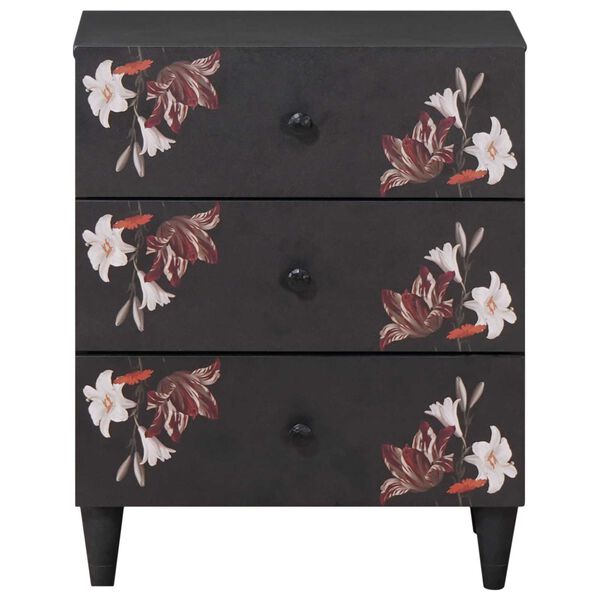 vidaXL Éjjeli asztal fiókkal Sokszínű 50 x 33 x 60 cm Tömör Mangófát