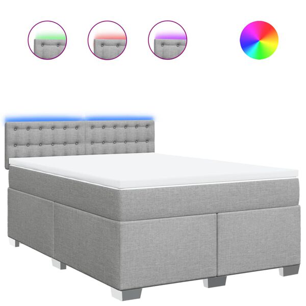 vidaXL vil&aacute;gossz&uuml;rke sz&ouml;vet rug&oacute;s &aacute;gy matraccal 160 x 200 cm