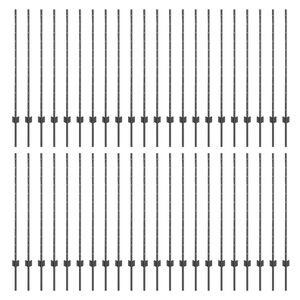 vidaXL Ker&iacute;t&eacute;soszlop 44 pcs Sz&uuml;rke 160 cm Ac&eacute;l