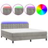 vidaXL vil&aacute;gossz&uuml;rke b&aacute;rsony rug&oacute;s &eacute;s LED-es &aacute;gy matraccal 180x200 cm