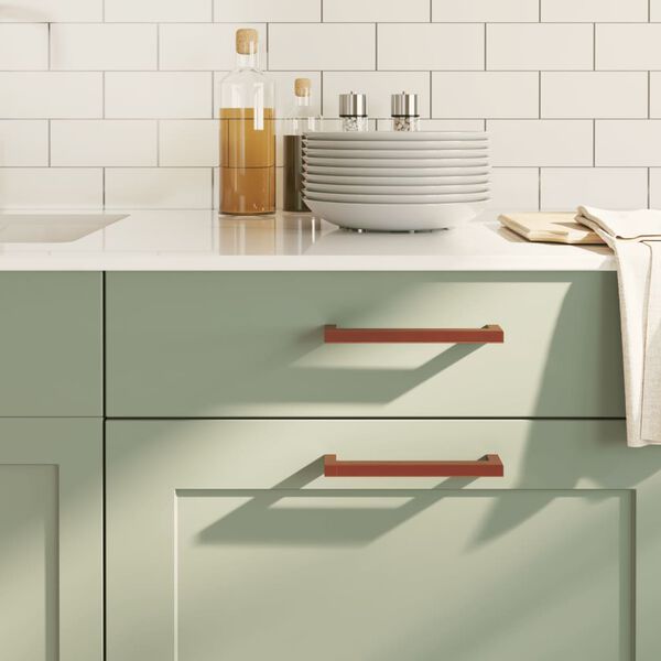 vidaXL 20 db bronz rozsdamentes ac&eacute;l szekr&eacute;nyfoganty&uacute; 160 mm