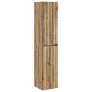vidaXL Fali F&uuml;rdőszoba Szekr&eacute;ny K&eacute;zműves T&ouml;lgy 33 x 34,5 x 160 cm
