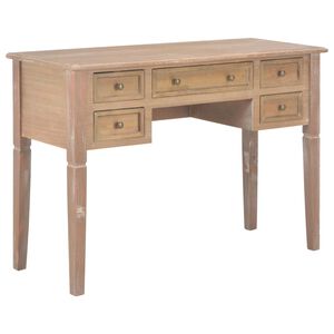 vidaXL barna fa &iacute;r&oacute;asztal 109,5 x 45 x 77,5 cm