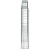 vidaXL 6 db íves horganyzott vas gabion kosár 400x30x160/180 cm