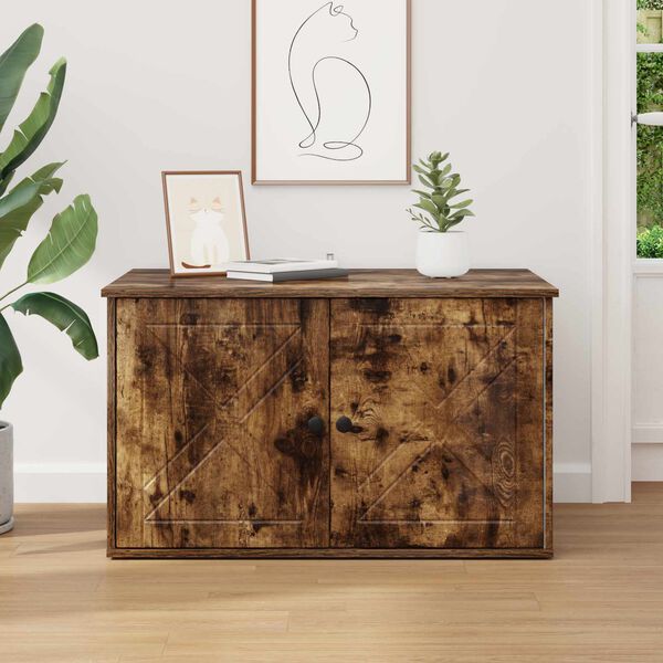 vidaXL Macska H&aacute;z F&uuml;st&ouml;lt t&ouml;lgy 85 x 55 x 50 cm Faanyag