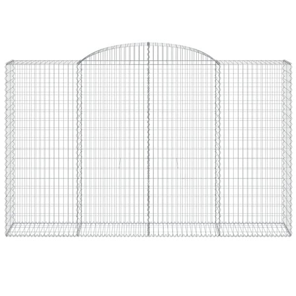 vidaXL 13 db íves horganyzott vas gabion kosár 300x50x180/200 cm