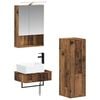 vidaXL F&uuml;rdőszobai Szekr&eacute;ny Szett 4 pcs Antik Fa 50 x 14,5 x 70 cm