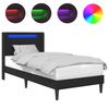 vidaXL &Aacute;gykeret LED szalagokkal fejt&aacute;ml&aacute;val Fekete 100 x 200 cm Műbőr