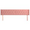 vidaXL rózsaszín bársony szárnyas fejtámla 203x16x78/88 cm
