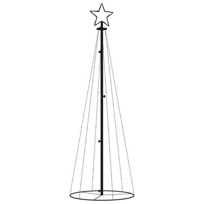 vidaXL kúp alakú karácsonyfa 108 hideg fehér LED-del 70 x 180 cm