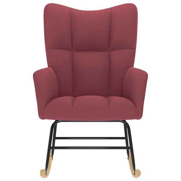 vidaXL bordó szövet hintaszék