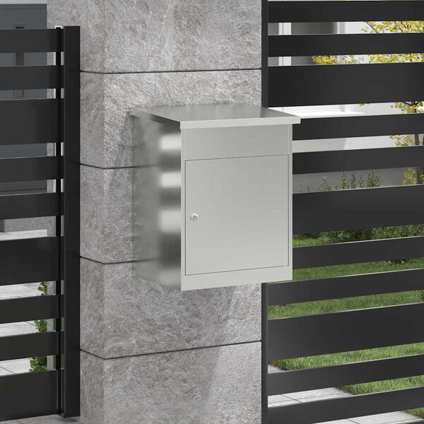 vidaXL Csomagz&aacute;r&oacute; doboz Fekete 47.5 x 38 x 59 cm Horganyzott ac&eacute;l